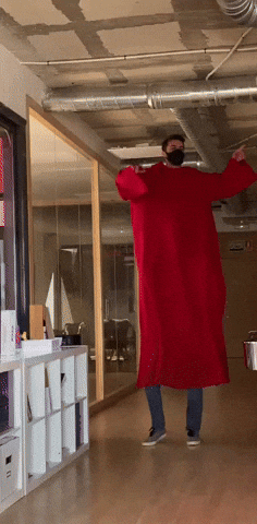 Lanky Man With Lab Gown Dancing GIF