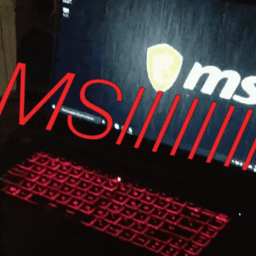 Laptop With MSI GIF