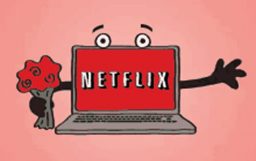 Laptop With Netflix on Screen