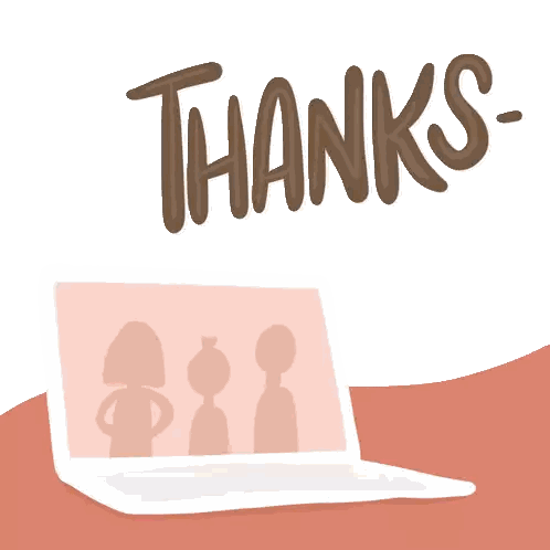 Laptop with Thanks Giving Text