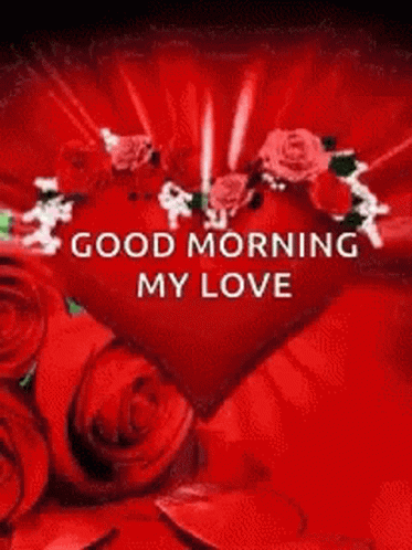Large Beating Heart Love Good Morning GIF