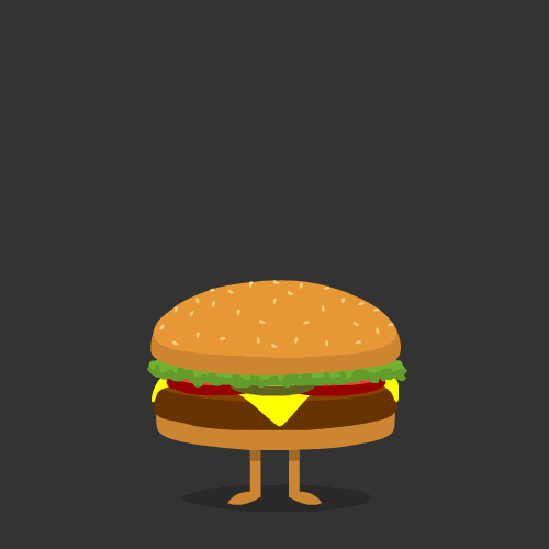 Large Burger With Feet GIF