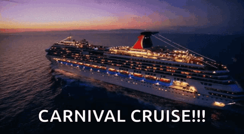 Large Carnival Cruise Ship in Ocean