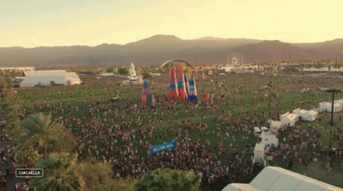 Large Crowd At Music Festival GIF