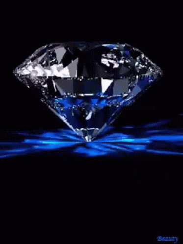 Large Diamond on Blue Surface