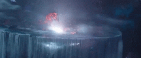 Large Explosion in Dark Sky