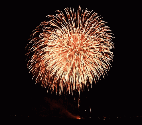 Large Fireworks Display Night Sky