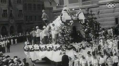 Large Group Dancing in Parade