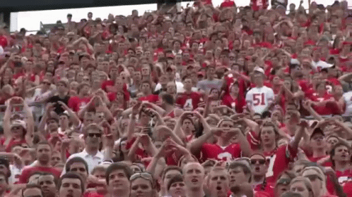 Large Group of People Watching Game in Stadium