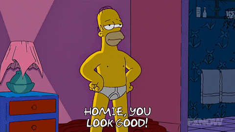 Large Marge Looks Homer Good GIF