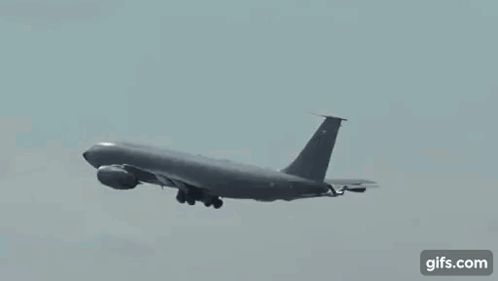 Large Military Jet Flying GIF