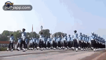 Large Parade Marching Group