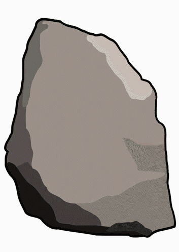 Large Rock With Black Outline GIF