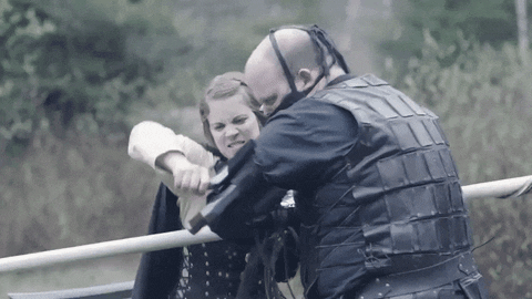 Larps The Series Brittany Stabbing A Guy GIF