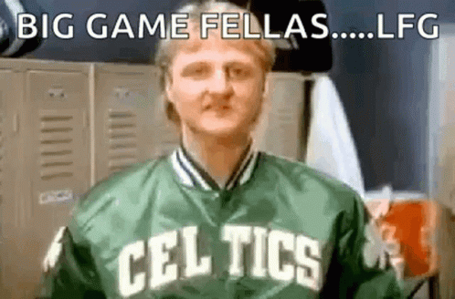 Larry Bird Big Game Fellas Boston Celtics GIF