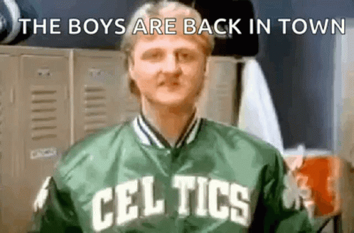 Larry Bird Celtics Jacket GIF