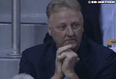 Larry Bird Covering Face GIF