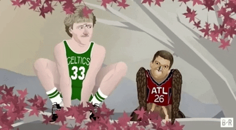 Larry Bird Crouching GIF