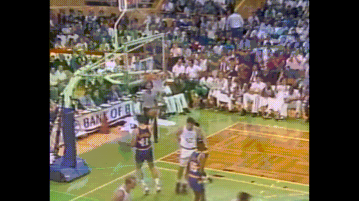Larry Bird Dunks GIF
