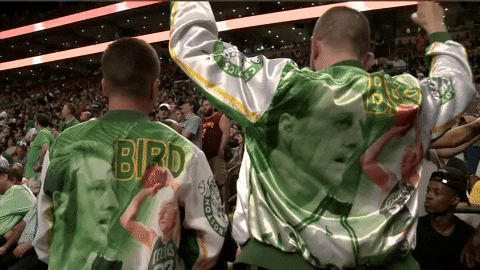 Larry Bird Fan Jacket GIF