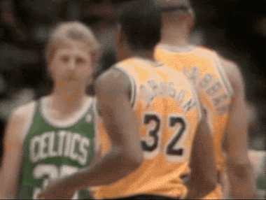 Larry Bird Fist Bump GIF
