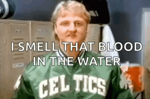 Larry Bird I Smell Blood Boston Celtics GIF
