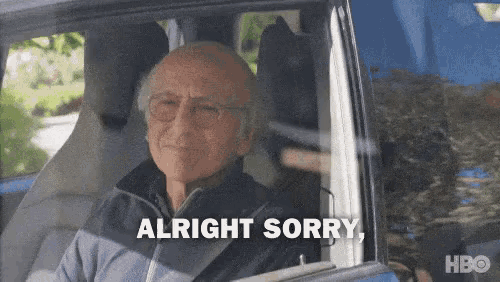 Larry David Alright Sorry GIF