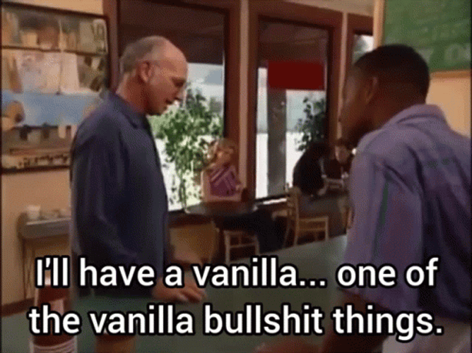 Larry David Having Vanilla Starbucks GIF