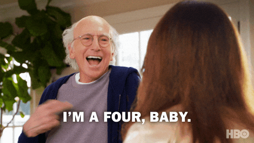 Larry David Im A Four Baby GIF