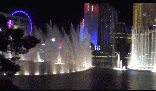 Las Vegas Bellagio Fountain GIF