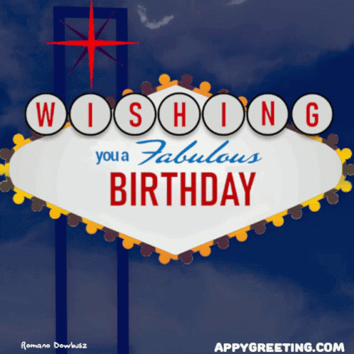 Las Vegas Birthday Animation GIF