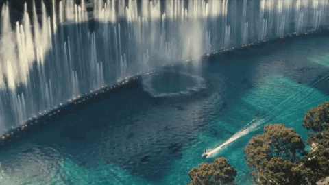 Las Vegas Cinematic Bellagio Water Fountain GIF