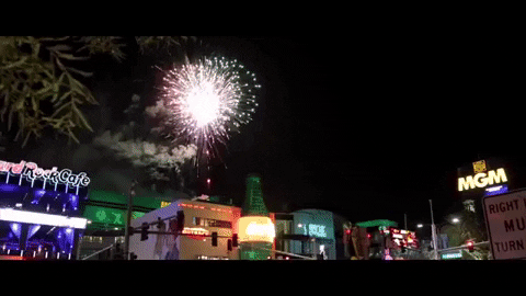 Las Vegas Fireworks GIF