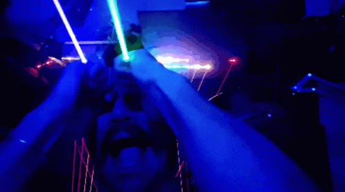 Blue Blaster Laser Eyes GIF