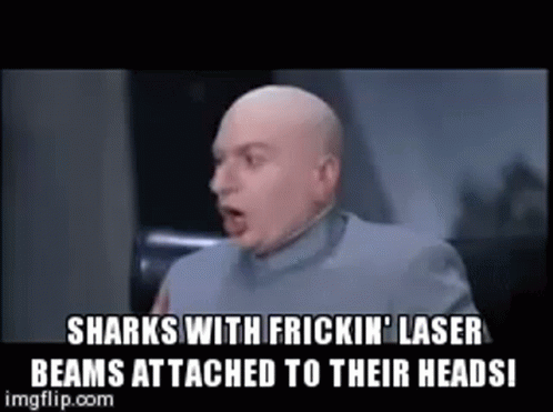 Dr Evil Shark Laser Beam Meme GIF