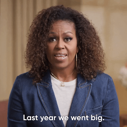 Last Year We Went Big Michelle Obama GIF