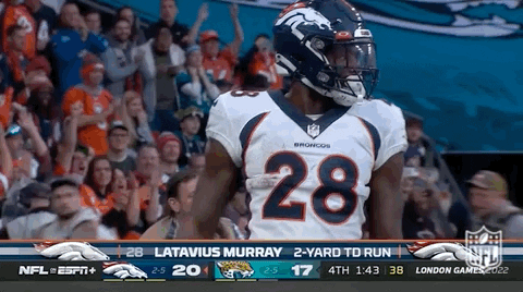 Latavius Murray Broncos On Game GIF