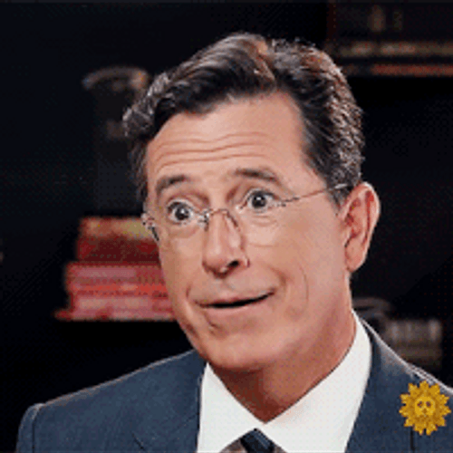Late Night Host Stephen Colbert Big Smile GIF