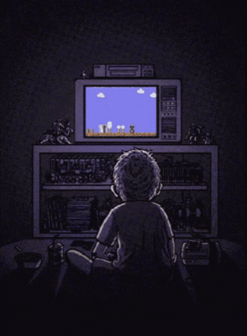 Late Night Super Mario Video Game GIF