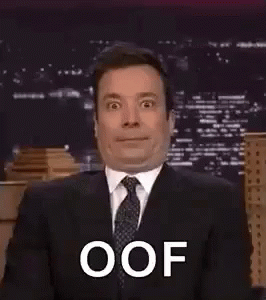 Late Night Talk Show Host Jimmy Fallon Oof Reaction GIF
