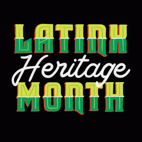 Latinx Heritage Month on Black Background