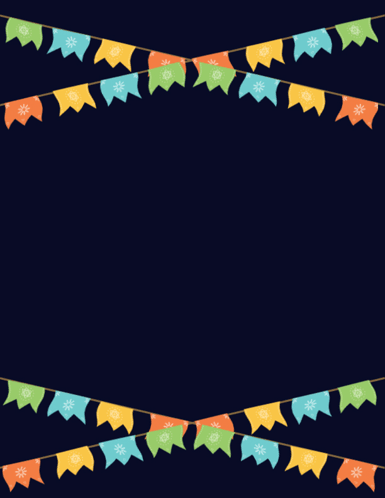 Latinx Heritage Month Poster With Colorful Bunting