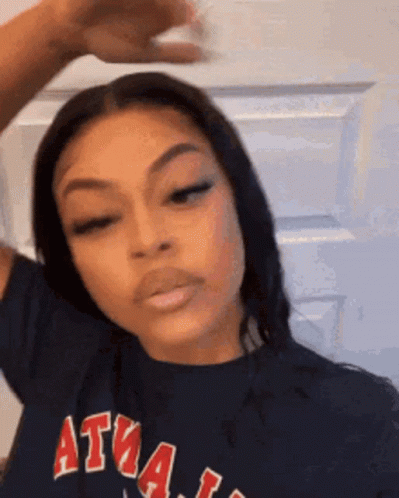 Latto Combing Hair With Hands GIF