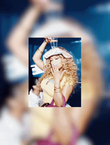 Latto Holding Glass Blowing Kiss GIF