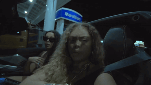 Latto Making Fun On Her Car GIF