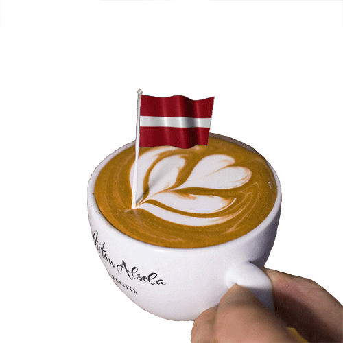 Latvian Flag Capuccino GIF