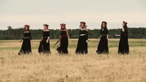 Latvian Women Ritual Dance GIF