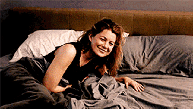 Laugh In Bed Meredith Grey GIF