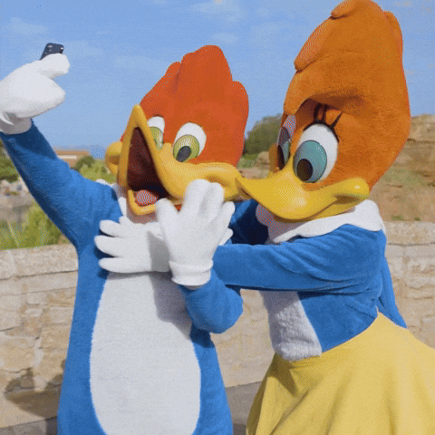 Laugh Woody Woodpecker Selfie GIF
