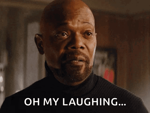 Laughing Bald Man Saying Oh My